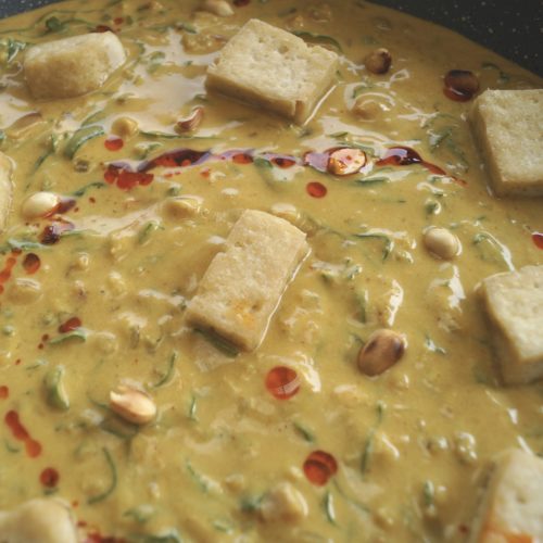 Peanut Butter Curry with Tofu and Spinach