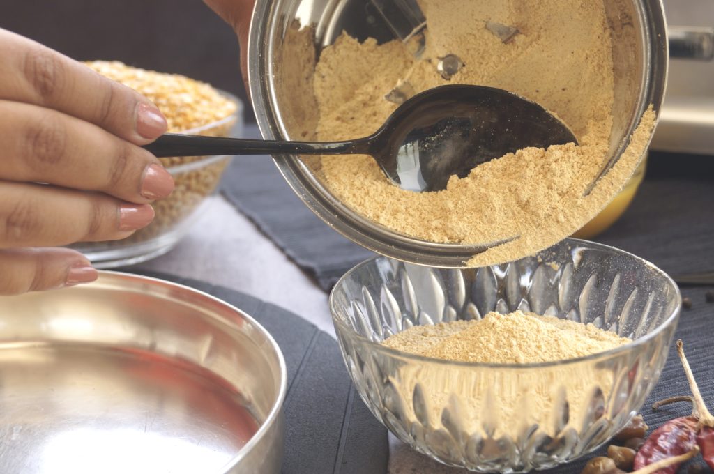 Parippu Podi, Dal Powder Dal with Rice